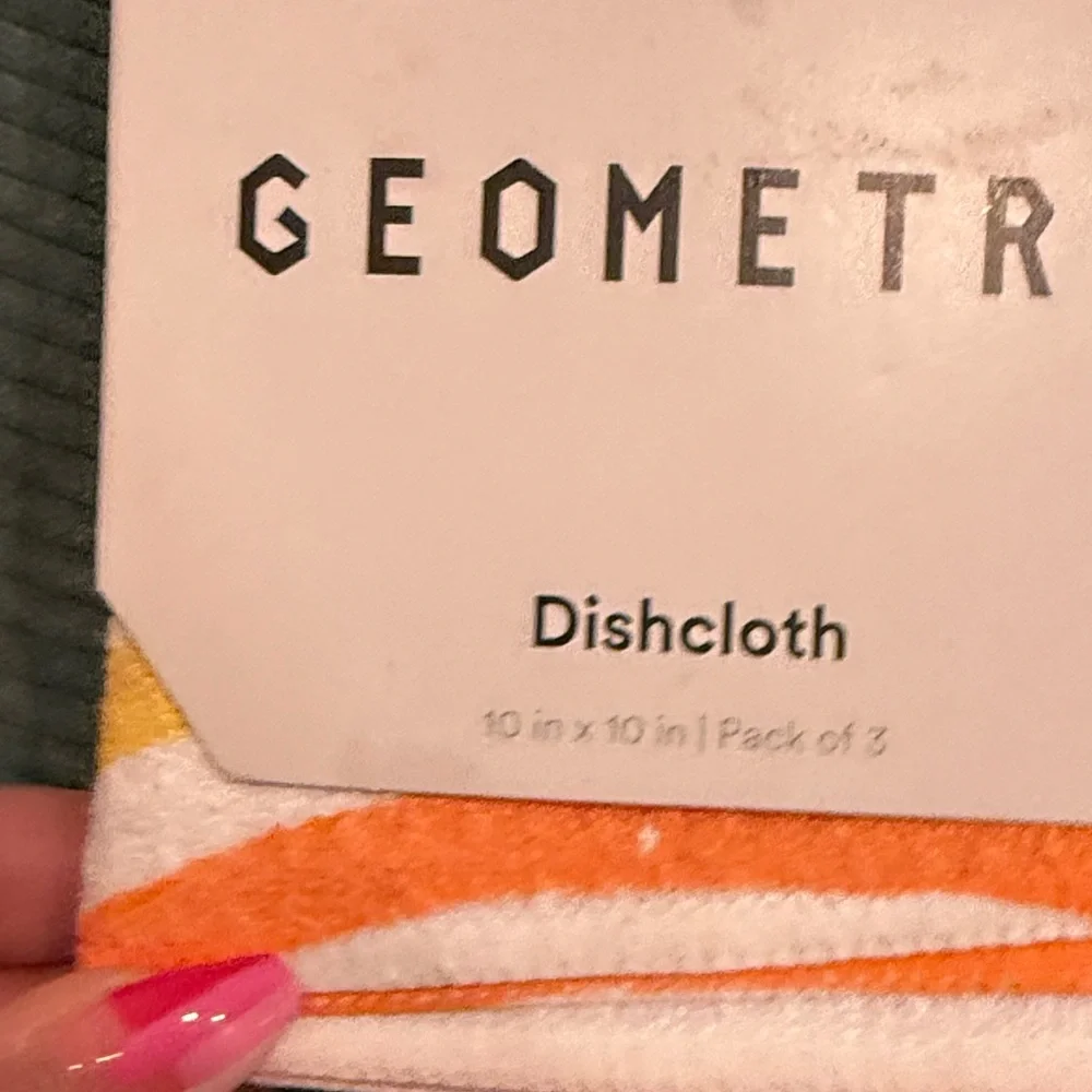 Geometry House Multicolor set of three Dishcloth